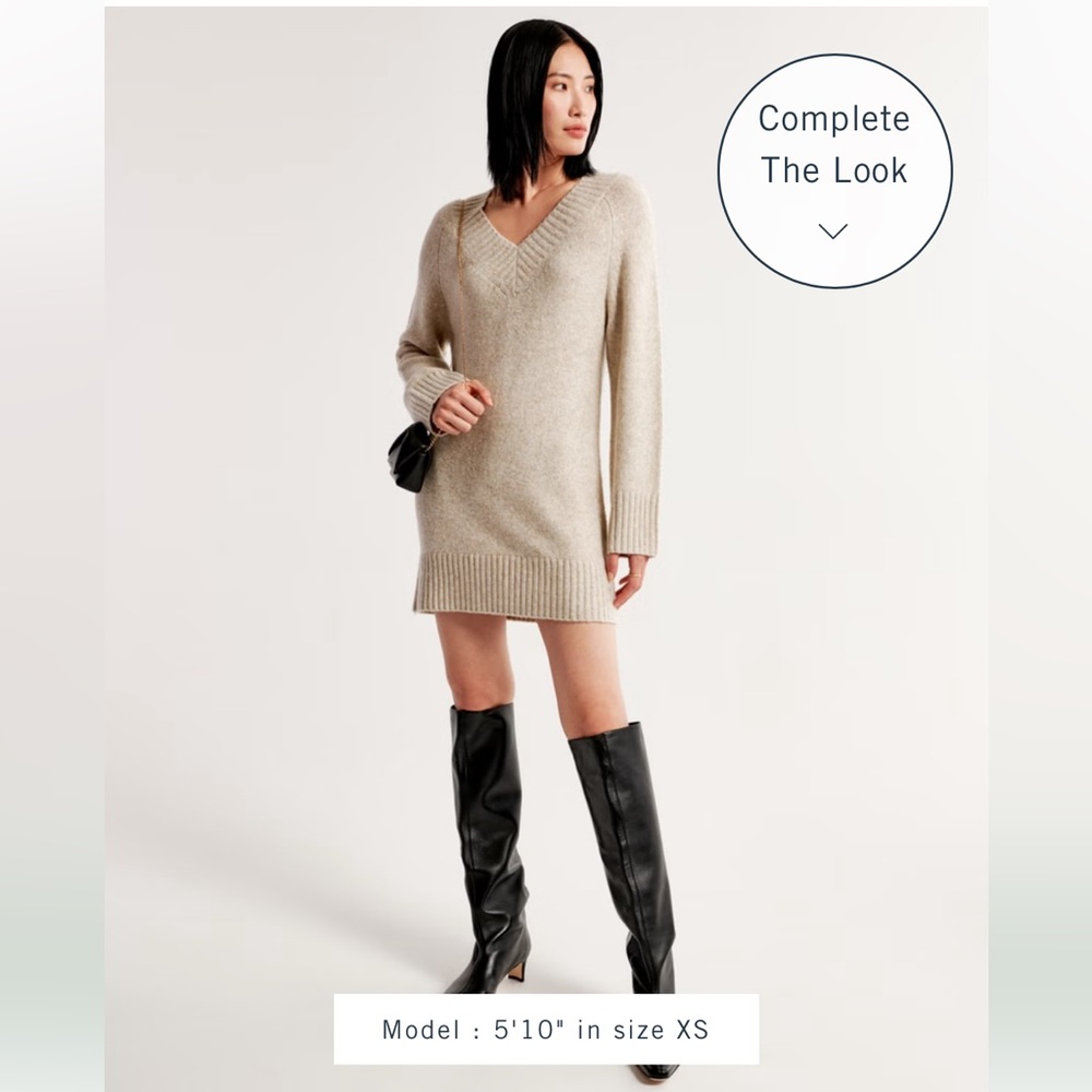 Abercrombie- Long sleeve easy mini sweater dress
